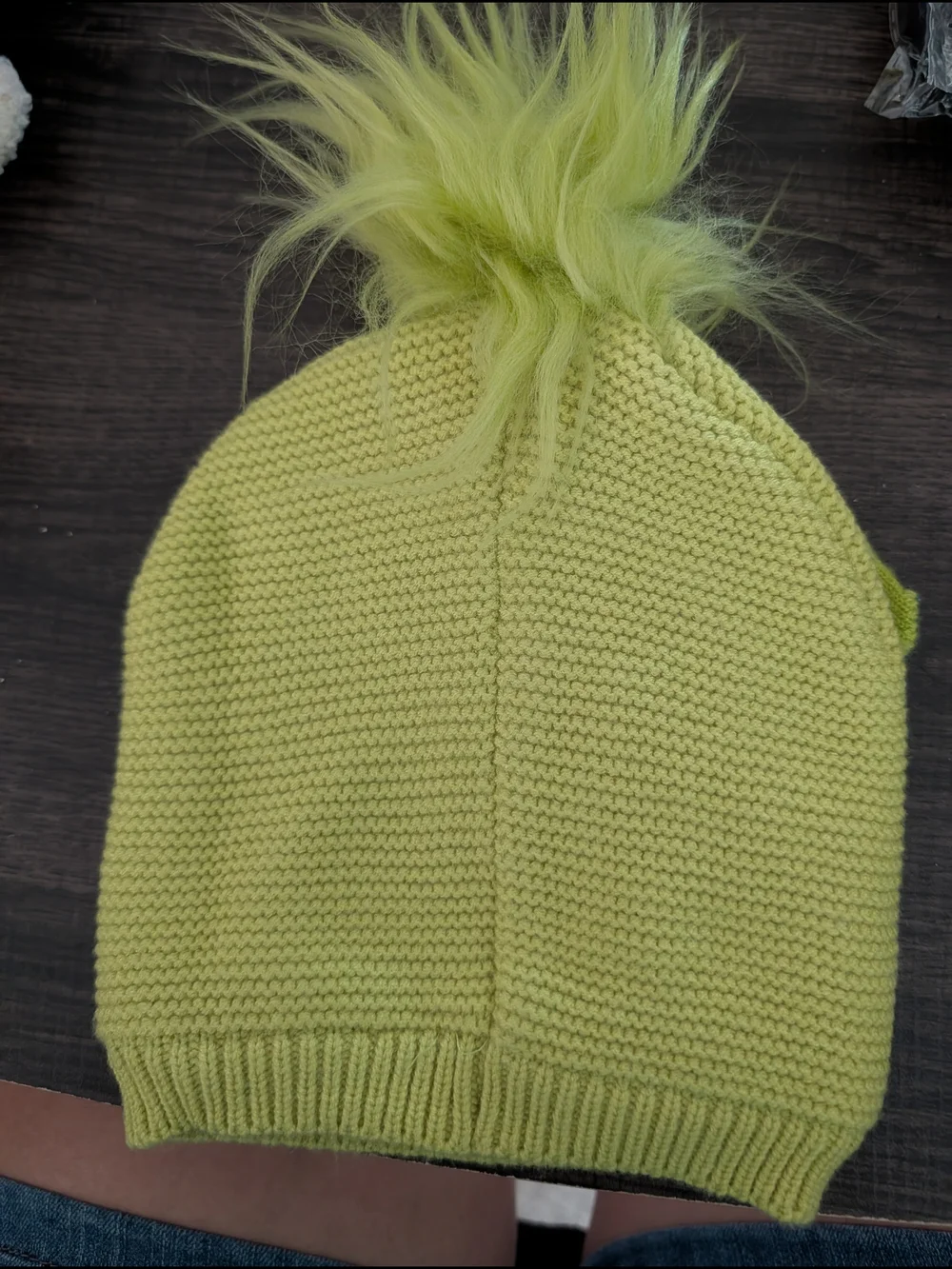 The Grinch Green Knit Pom Beanie for Kids